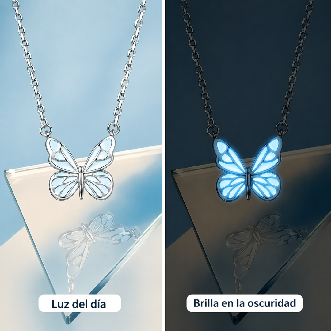 Set Collar y Pulsera de Mariposa Luminosa - Amapola